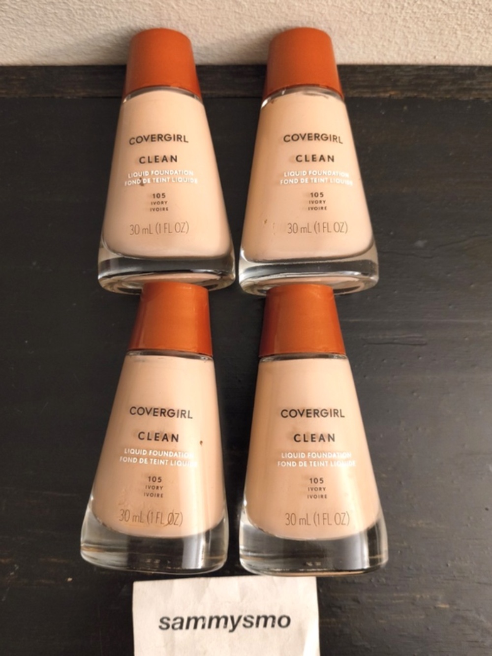 Covergirl Clean Liquid Foundation # 105 Ivory, 1 oz., x4 DISCONTINUED